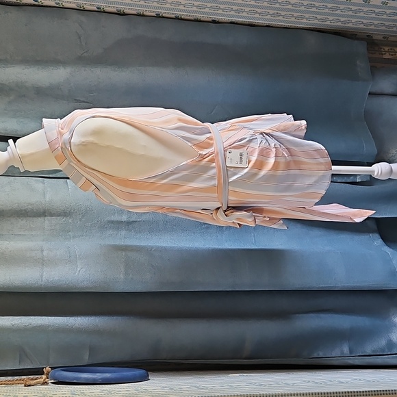 🎉Hp🎉 Fre People Mackenzie Striped Collar Sleeveless Tie Wrap Top-Medium-NWT - Picture 4 of 7